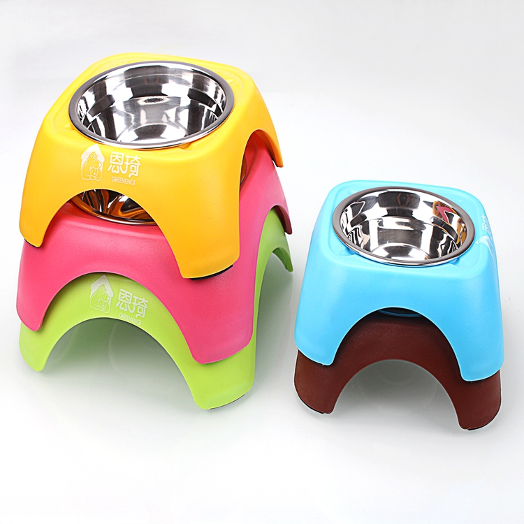 High Quality Dog Bowls with Stand Steel Bowl Non-Slip 